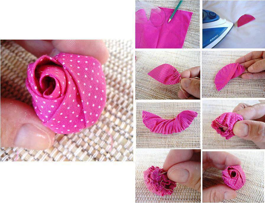 Paso a paso para hacer flor rosa de tela. | Bisuteria Coketa Paso a paso para hacer flor rosa de tela. | Bisuteria Coketa