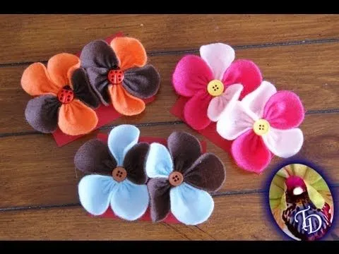 Paso a paso Flores de fieltro para el cabello - YouTube Paso a paso Flores de fieltro para el cabello - YouTube