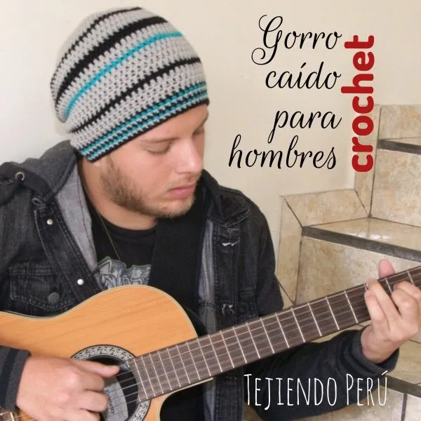 Paso a paso: Gorro caído tejido a crochet para hombres (tallas ...