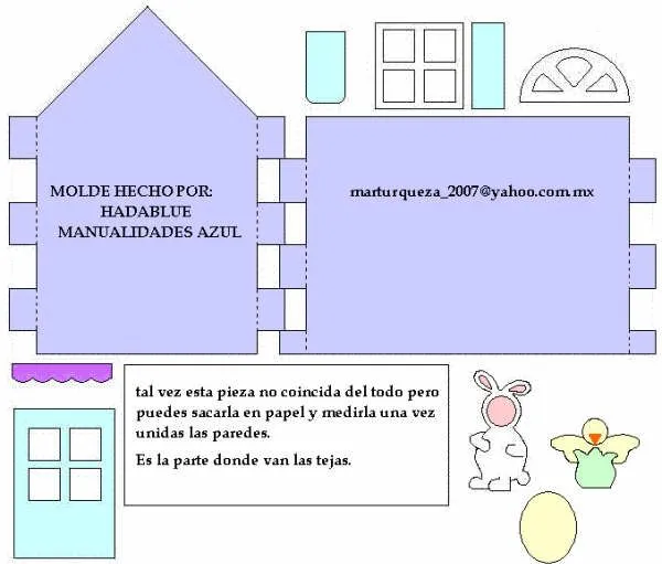 PASO A PASO CON JEANNINE: CASA EN GOMA EVA MOLDES