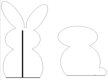 Moldes de conejos para pascua - Imagui