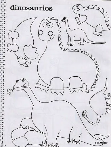 PASO A PASO CON JEANNINE: diseños de dinosaurios PASO A PASO CON JEANNINE: diseños de dinosaurios