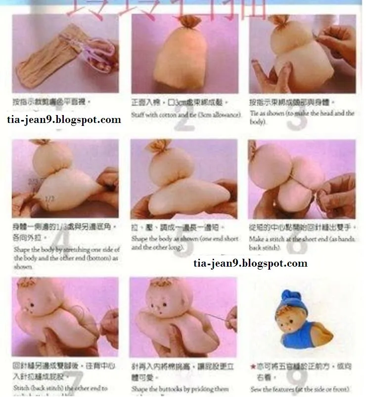 PASO A PASO CON JEANNINE: PASOS BASICOS PARA HACER UN MUÑECO NYLON ...