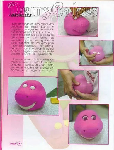 PASO A PASO CON JEANNINE: PASTEL DE BARNEY PASO A PASO CON JEANNINE: PASTEL DE BARNEY