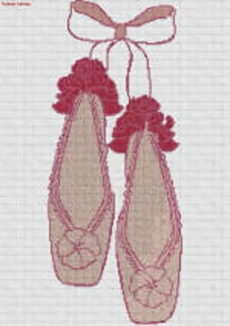PUNTO CRUZ ZAPATILLAS DE BALLET