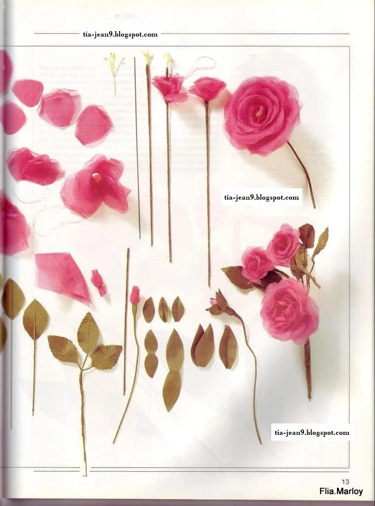 PASO A PASO CON JEANNINE: COMO HACER ROSAS EN TELA