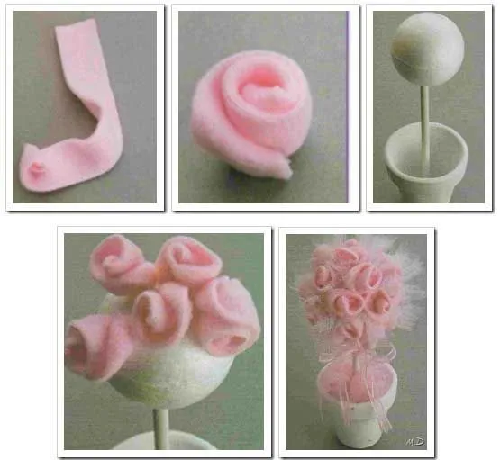 Como hacer paso a paso souvenirs con rosas de tela polar ... Como hacer paso a paso souvenirs con rosas de tela polar ...