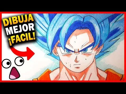 Paso a Paso" Cómo dibujar a Goku SSJ "Fase Dios" (Dragon Ball Z ...