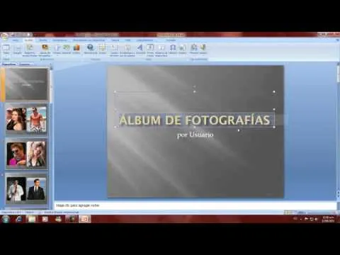PASOS PARA CREAR UN ALBUM DE FOTOS EN POWER POINT - YouTube