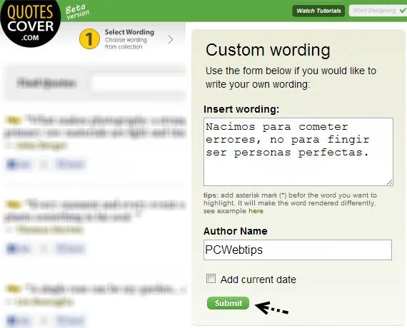 3 Pasos para Crear Portada de Facebook con frases | PCWebtips.