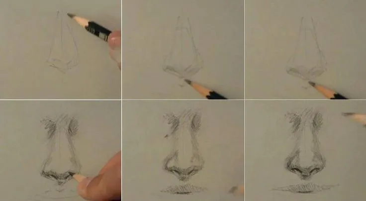 Pasos para dibujar nariz y labios. | ART. | Pinterest Pasos para dibujar nariz y labios. | ART. | Pinterest