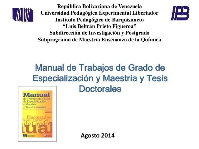 Pasos para realizar un trabajo de grado. Manual UPEL.Manual de especi… Pasos para realizar un trabajo de grado. Manual UPEL.Manual de especi…