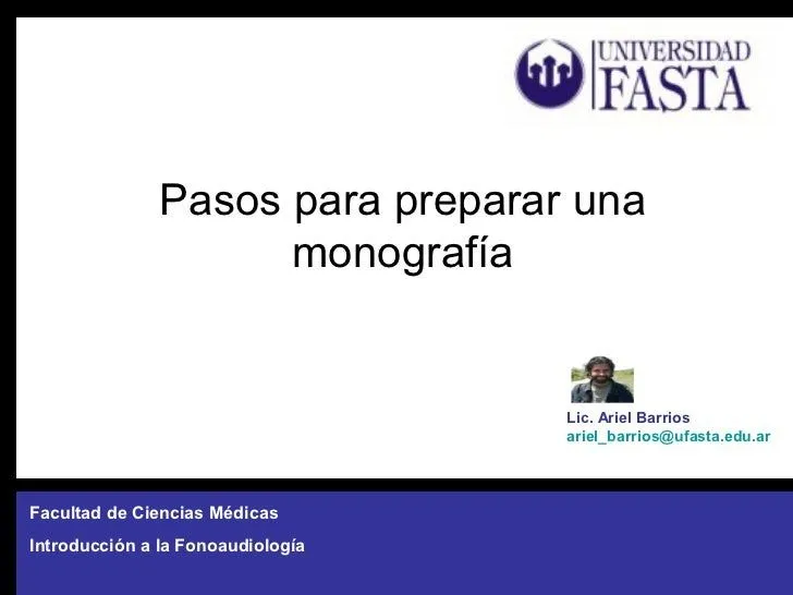 Pasos para realizar una monografía
