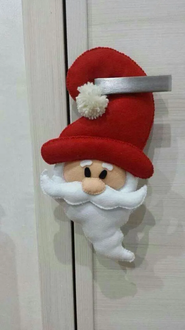 6 pasos para santa claus de fieltro para puerta original 6 pasos para santa claus de fieltro para puerta original