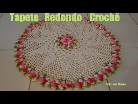 Passo a passo Tapete Redondo Crochê Gisele - YouTube