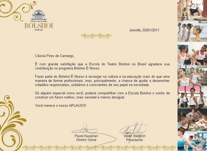 Carta de agradecimento profissional - Imagui