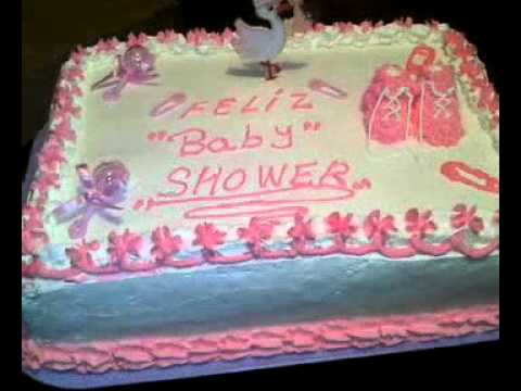 pastel de baby shower para niña - YouTube