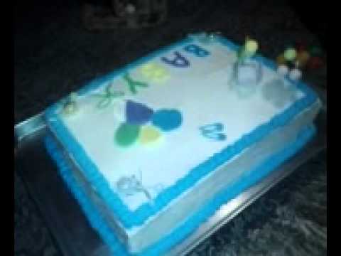 Pastel de baby shower para niño - YouTube