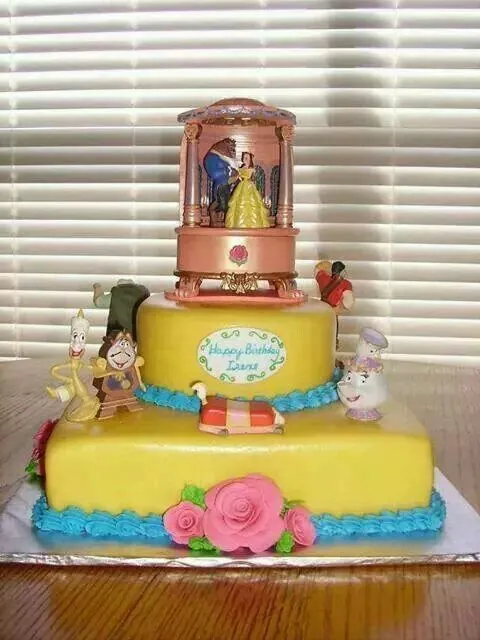 Pastel de bella y bestia - Imagui