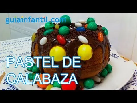 Pastel de calabaza para Halloween, recetas con niños - YouTube