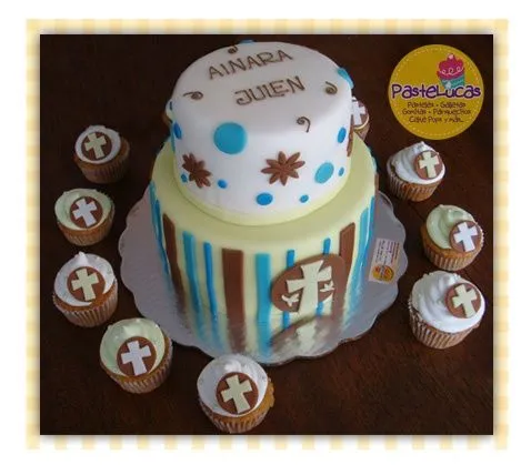 Pastel Primera Comunión: Pastel de chocolate con relleno de ... Pastel Primera Comunión: Pastel de chocolate con relleno de ...
