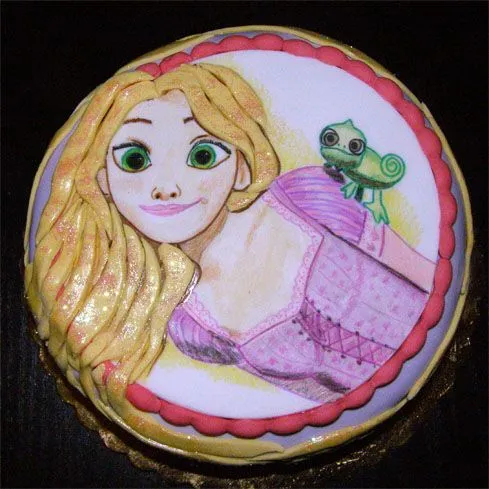 Pastel fondant rapunzel - Imagui
