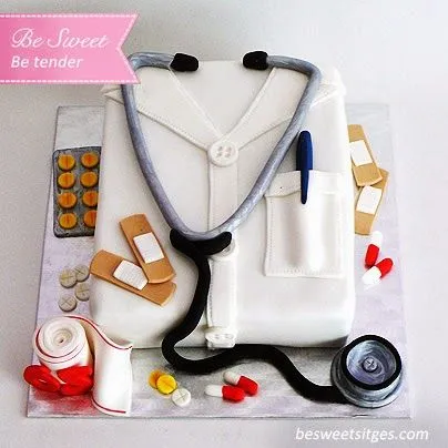 Pastel de Fondant ¡Un brillante médico! ~ Be Sweet: reposteria ...