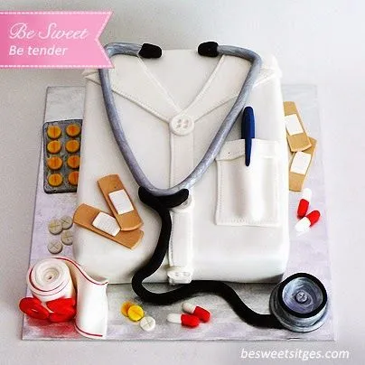Pastel de Fondant ¡Un brillante médico! ~ Be Sweet: reposteria ... Pastel de Fondant ¡Un brillante médico! ~ Be Sweet: reposteria ...