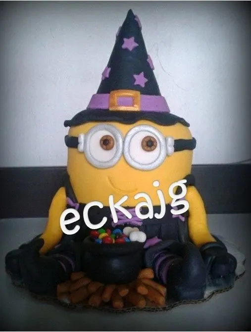pastel minion brujita de fondant | halloween | Pinterest | Fondant ... pastel minion brujita de fondant | halloween | Pinterest | Fondant ...