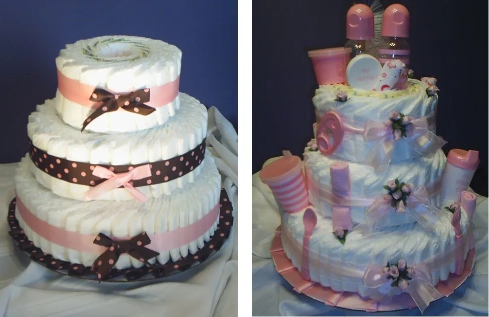 Cómo hacer un pastel de pañales - LaCelebracion.com