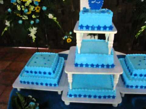 Pastel de Quince Años Celeste - YouTube