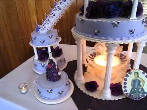 Pastel de Quince Años Morado - YouTube