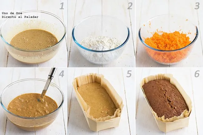 Pastel de zanahorias y nueces. Receta