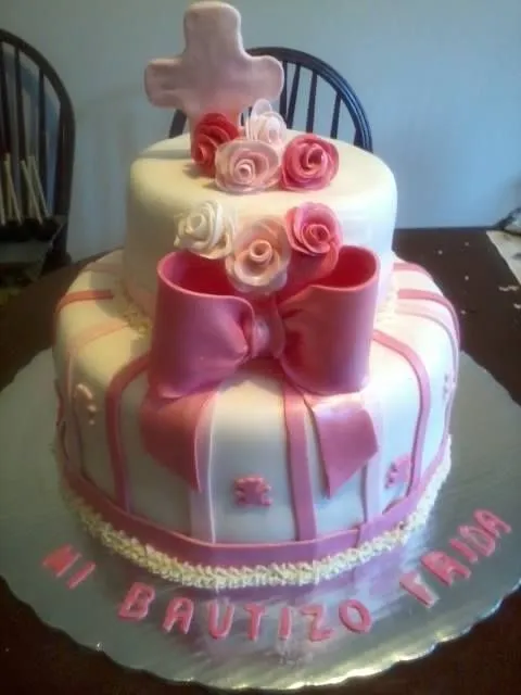 pasteles bautizo on Pinterest | Pastel, Fondant and Christening Cakes