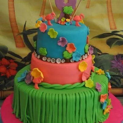 Pastel hawaiano fondant - Imagui