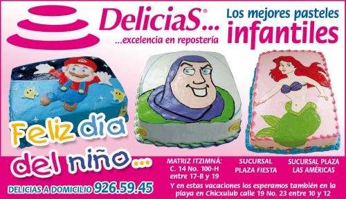 LOS MEJORES PASTELES INFANTILES PARA ESTE DIA DEL NIÑO EN DELICIAS ...