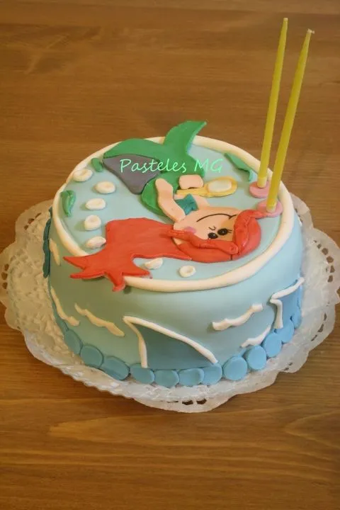 Pasteles MG: Tarta de La Sirenita.