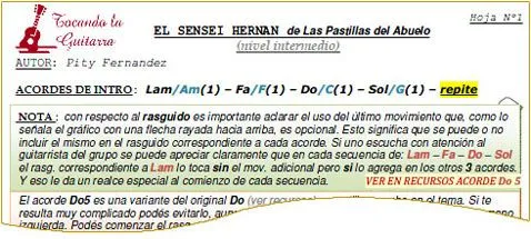 Las pastillas del abuelo – El sensei Hernán - Tocando la Guitarra