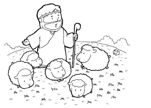 El buen pastor para colorear - Imagui