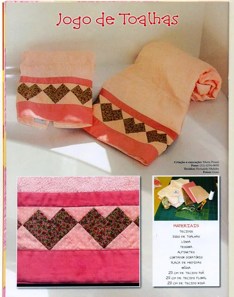 Un poco de Patchwork y mas: Toallas con aplicaciones Un poco de Patchwork y mas: Toallas con aplicaciones