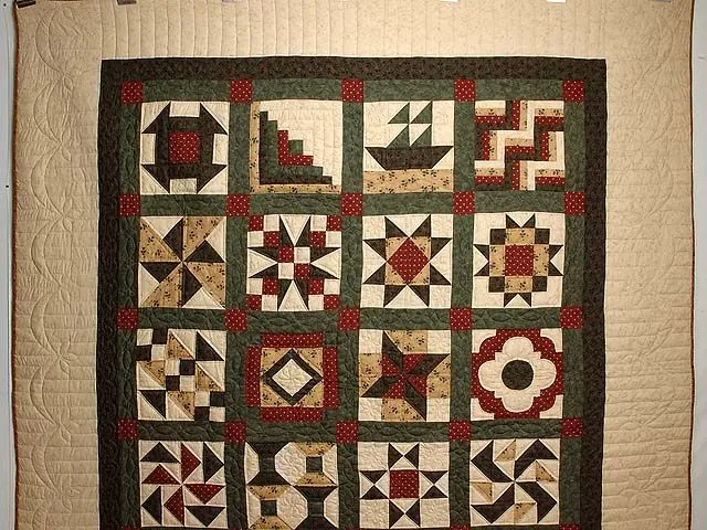 Patchwork Sampler Quilt -- magnificent skillfully made Amish ... Patchwork Sampler Quilt -- magnificent skillfully made Amish ...