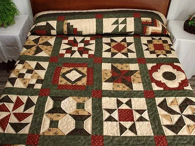 Patchwork Sampler Quilt -- magnificent skillfully made Amish ... Patchwork Sampler Quilt -- magnificent skillfully made Amish ...