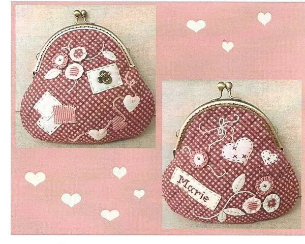 Como hacer monederos de patchwork - Imagui