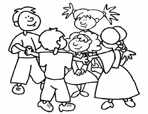 Patio de escuelas para colorear - Imagui