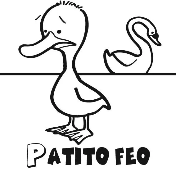 Dibujos para colorear patito feo - Imagui