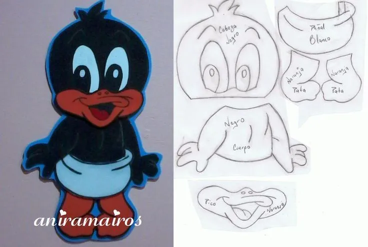 El Pato Lucas (baby) y moldes | Proyectos que debo intentar ...