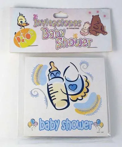 Pato´s: Invitaciones Baby Shower - Biberón-babero