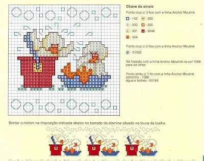 Patos en punto de cruz - Imagui