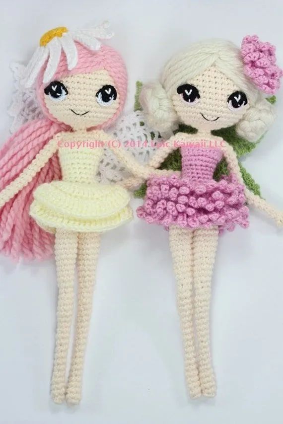 PATRÓN 2-PACK: Althaena y Chrysanna hadas muñecas por epickawaii PATRÓN 2-PACK: Althaena y Chrysanna hadas muñecas por epickawaii