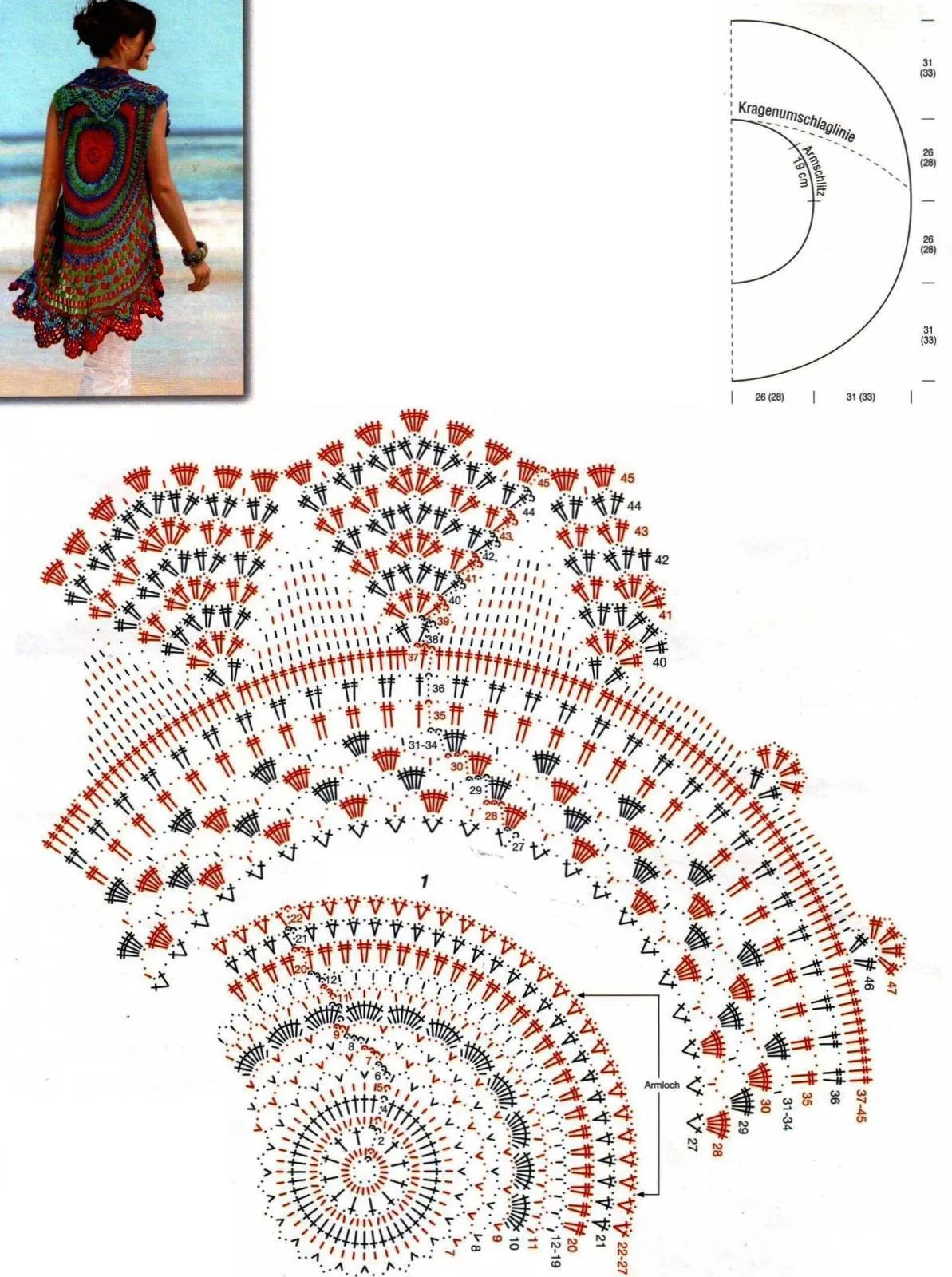 Patrón #684: Chaleco Redondo a Crochet ~ CTejidas [Crochet y Dos ...